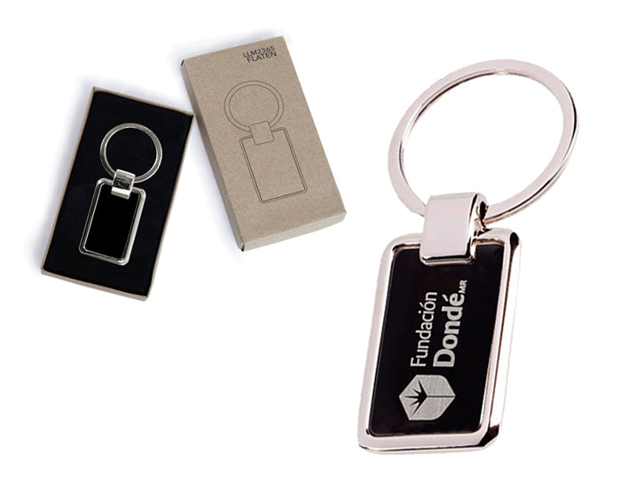 Llavero placa metalica flaten llm2365 plata
