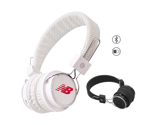 Audífonos bluetooth manos libres de diadema ajustable jangle a2432 blanco