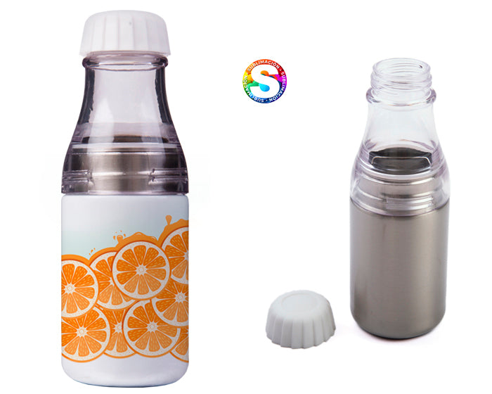 Cilindro de acero inox. de sublimación 450 ml.tuka a2615 blanco