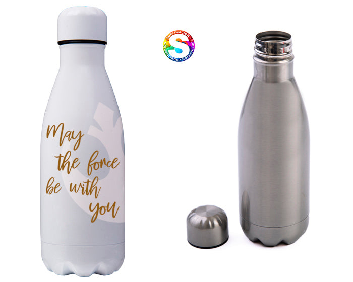 Cilindro de acero inox. de sublimación 600 ml. nazo a2616 plata