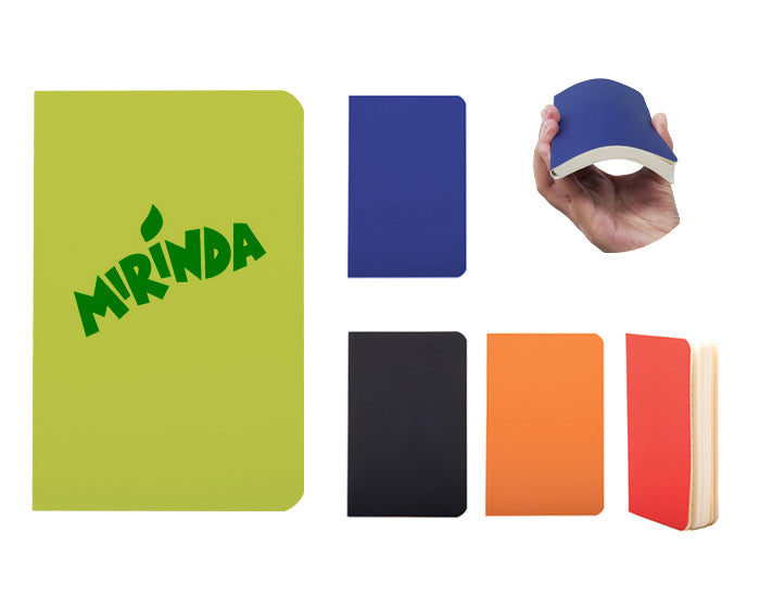 Mini libreta pasta flexible cova a2646 rojo