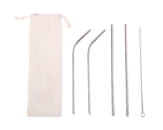 Kit ecológico de popotes acero inox. clean a2647 plata