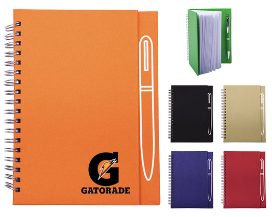 Libreta con imán para bolígrafo metálico, spain a2670 verde claro