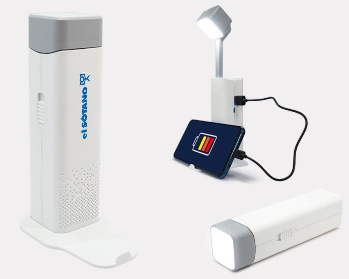 Lámpara plegable con batería portátil cap. 1200 mah pixar a2894 blanco
