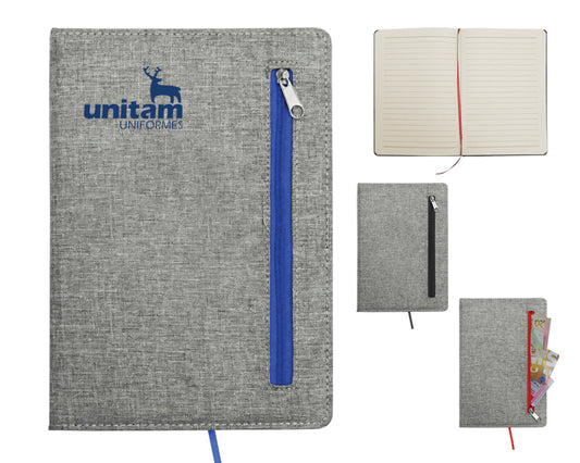 Libreta con cierre zipper a2922 negro