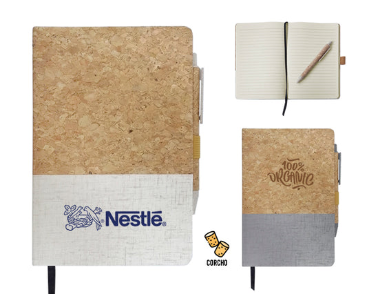 Libreta ecológica alcornoque a2923 blanco