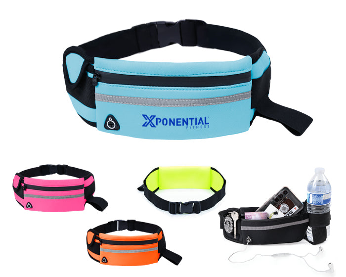 Cangurera deportiva de neopreno zumba a3079 azul claro