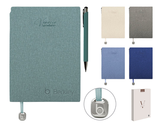 Agendario con bolígrafo venecia a3167 beige