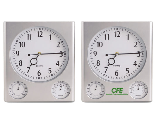 Reloj d/pared cronix rjp006 plateado